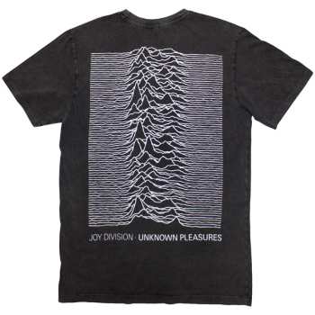 Merce Joy Division: Joy Division Unisex Stone Wash T-shirt: Pulsar Pocket Wave (back Print) (small) S