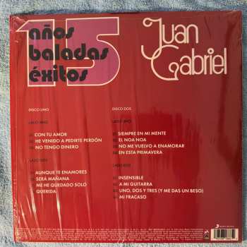 2LP Juan Gabriel: 15 Años Baladas Exitos