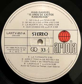 LP Juan Gabriel: 15 Años De Exitos Rancheros