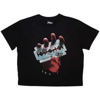 Merce Judas Priest: Judas Priest Ladies Crop Top: British Steel (black) (small) S
