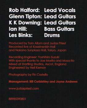 LP Judas Priest: Unleashed In The East (Live In Japan)