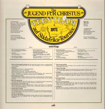 LP Jugend Für Christus Teen Team: Auf Südafrika-Tournee 1971