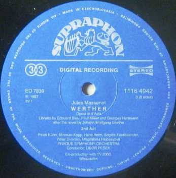 3LP/Set di cofanetti Pavel Kühn: Werther - Opera In 4 Acts
