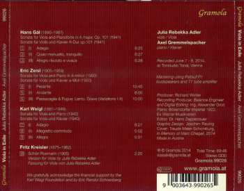 CD Fritz Kreisler: Viola In Exile