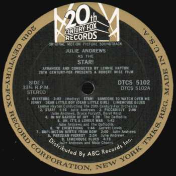 LP Julie Andrews: Star! (Original Motion Picture Sound Track Album)