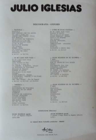 3LP/Set di cofanetti Julio Iglesias: Special