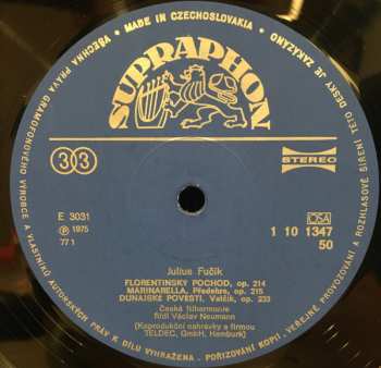 LP The Czech Philharmonic Orchestra: Česká Filharmonie Hrada Skladby Julia Fučíka