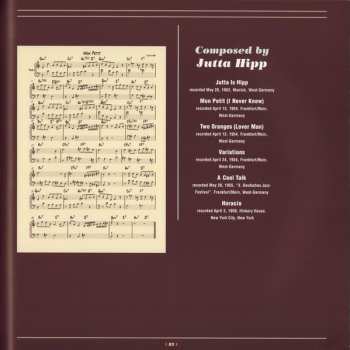 6CD/DVD/Set di cofanetti Jutta Hipp: Hipp Is Cool • The Life And Art Of Jutta Hipp LTD