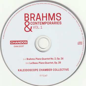 CD Johannes Brahms: Brahms & Contemporaries Vol. 1
