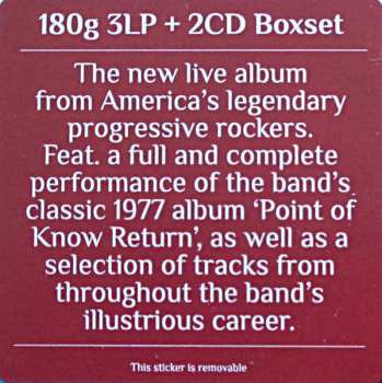 3LP/2CD/Set di cofanetti Kansas: Point Of Know Return (Live & Beyond)  LTD