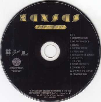 2CD Kansas: Two For The Show