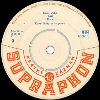SP Karel Duba Orchestra: R-40 / Muž S Kytarou