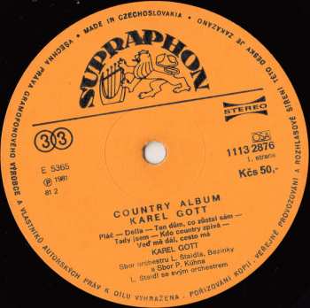 LP Karel Gott: Country Album
