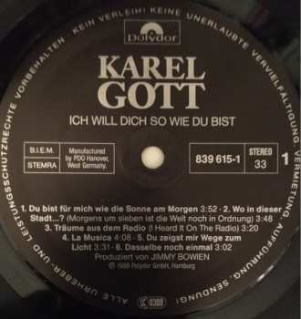 LP Karel Gott: Ich Will Dich So Wie Du Bist