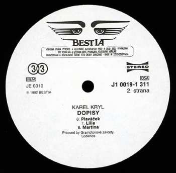 LP Karel Kryl: Dopisy