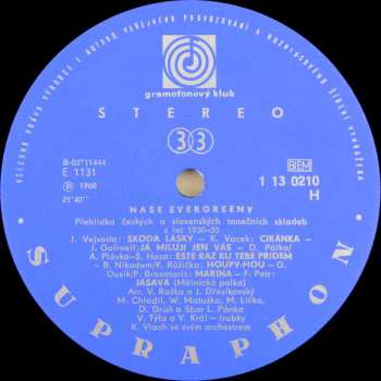 LP Karel Vlach Orchestra: Naše Evergreeny