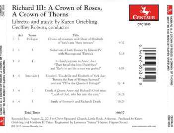 CD Karen Griebling: Richard III: A Crown Of Roses, A Crown Of Thorns