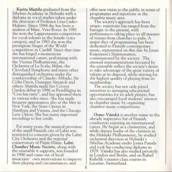 CD Karita Mattila: Kaipainen, Merilainen, Nielsen Etc.