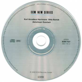 CD Béla Bartók: Karl Amadeus Hartmann / Béla Bartók