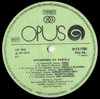 LP Karol Duchoň: Spomienka Na Karola