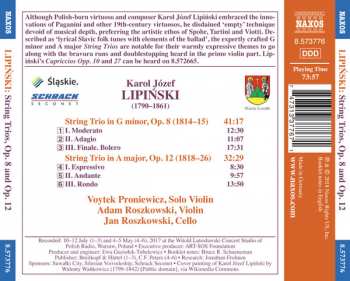 CD Karol Lipiński: String Trios, Op. 8 And Op. 12
