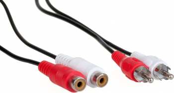 Audiotechnika KAS025 - stereo audio prolungamento cavo 2,5 m con jack 2 x RCA (M) - 2 x RCA (F)