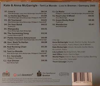 CD Kate & Anna McGarrigle: Tant Le Monde - Live in Bremen/Germany 2005