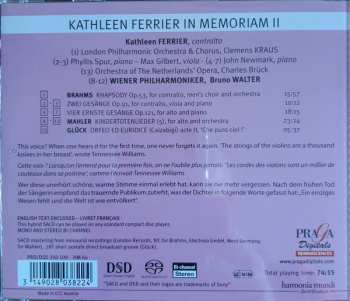 SACD Wiener Philharmoniker: Kathleen Ferrier In Memoriam II LTD