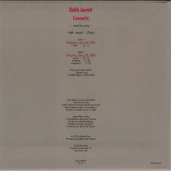 CD Keith Jarrett: Concerts LTD