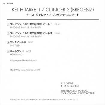 CD Keith Jarrett: Concerts LTD