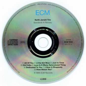 CD Keith Jarrett Trio: Standards In Norway