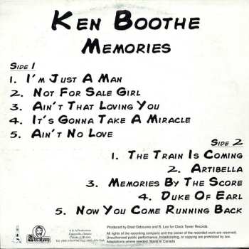 LP Ken Boothe: Memories