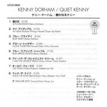 CD Kenny Dorham: Quiet Kenny LTD