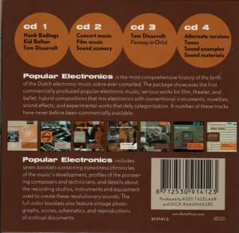 4CD/Set di cofanetti Henk Badings: Popular Electronics: Early Dutch Electronic Music From Philips Research Laboratories (1956 - 1963)