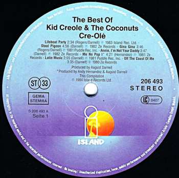 LP Kid Creole And The Coconuts: Cre~Olé - The Best Of Kid Creole And The Coconuts