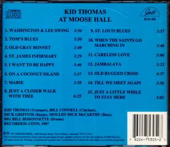 CD Kid Thomas Valentine: Kid Thomas At Moose Hall