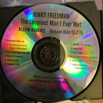 CD Kinky Friedman: The Loneliest Man I Ever Met