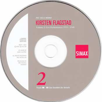 2CD Kirsten Flagstad: Volume 2: Live Performances 1935 - 1948