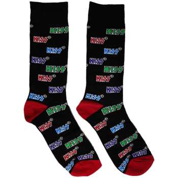 Merch Kiss: Calzini alla caviglia Coloured Logo Kisss Pattern