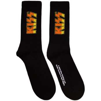 Merce Kiss: Kiss Unisex Terry Socks: Classic Logo (black) (uk Size 4 - 7) 36 - 42