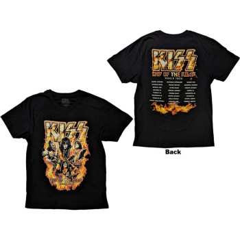 Merce Kiss: Kiss Unisex T-shirt: End Of The Road Tour Orange (back Print) (small) S