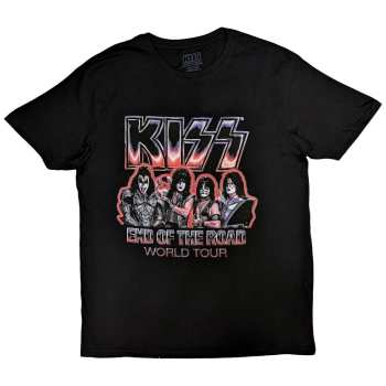 Merce Kiss: Kiss Unisex T-shirt: End Of The Road Tour Red (back Print) (small) S