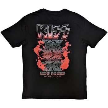 Merce Kiss: Kiss Unisex T-shirt: End Of The Road Tour Red (back Print) (small) S