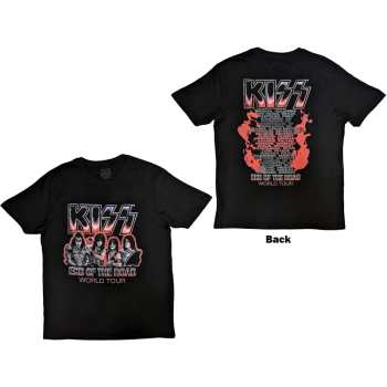 Merce Kiss: Kiss Unisex T-shirt: End Of The Road Tour Red (back Print) (small) S