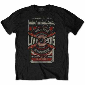 Merch Kiss: Maglietta Japan Live 2015 