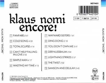 CD Klaus Nomi: Encore!