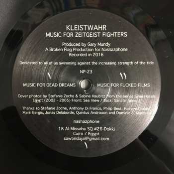 LP Kleistwahr: Music For Zeitgeist Fighters LTD