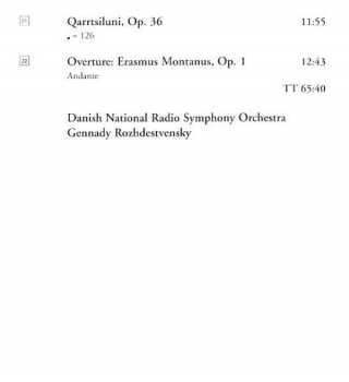 CD Gennadi Rozhdestvensky: Etudes (Complete Ballet) / Qarrtsiluni / Erasmus Montanus Overture (Premier Recording)