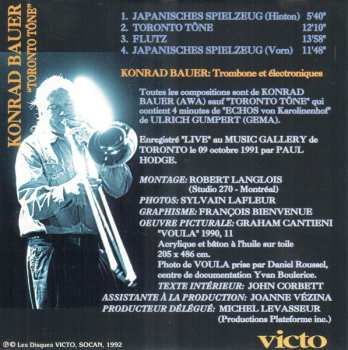 CD Conrad Bauer: Toronto Töne