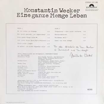 LP Konstantin Wecker: Eine Ganze Menge Leben